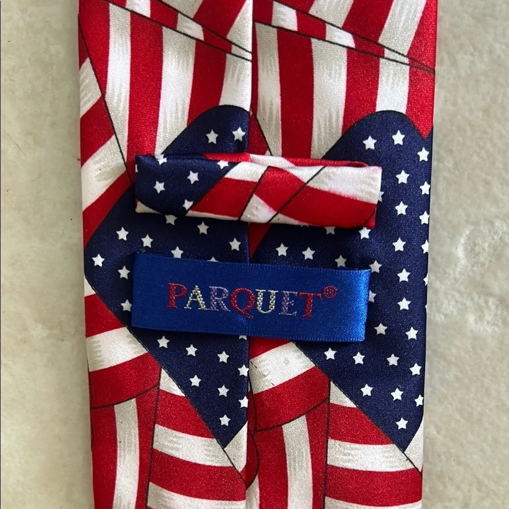 Vintage Patriotic Handmade American Flag 4th of July USA America Tie 🇺🇸